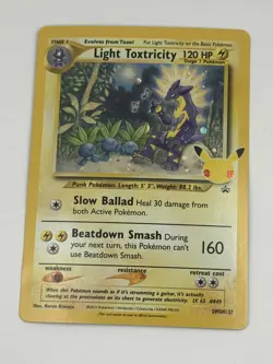 Light Toxtricity 2021 Celebrations Black Star Promo SWSH137 Pokemon Card NM - Image 1