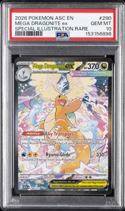 2026 POKEMON ASC EN-ASCENDED HEROES #290 MEGA DRAGONITE EX PSA 10 - Image 1