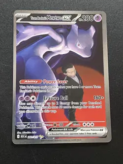 NM-Mint Team Rocket's Mewtwo ex - 281/217 - Special Illustration Rare Pokemon As - Image 1