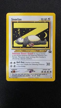 Pokemon 2002 Black Star Promo Snorlax 49 Altered Cleaned - Image 1