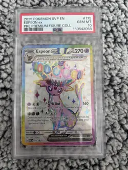 2025 POKEMON SVP EN-SV BLACK STAR PROMO #175 ESPEON EX PSA 10 - Image 1