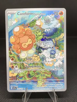 Pokemon TCG Castform Sunny Form Illustration Surging Sparks 195/191 Mint - Image 1