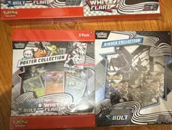 Pokemon Black & White Bolt Flare Reshiram Poster & Binder Collection 2-Pack - Image 1