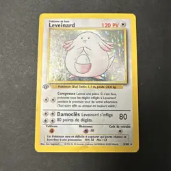 1999 Pokemon FRENCH 1st Edition Base Set Leveinard-Chansey Holo 3/102 MP - Image 1