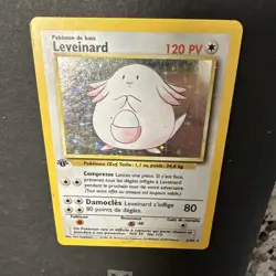 1999 Pokemon FRENCH 1st Edition Base Set Leveinard-Chansey Holo 3/102 MP - Image 5