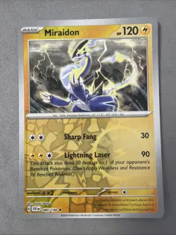 Pokemon TCG * Scarlet & Violet * 80/198 Miraidon REVERSE HOLO RARE * FRESH PK - Image 1