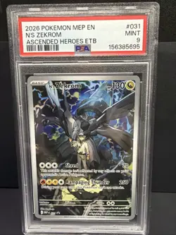 2026 Pokemon Ascended Heroes N’s Zekrom Black Star Promo 031 PSA 9 - Image 1