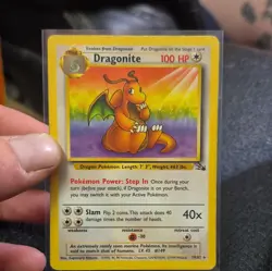 Pokemon TCG Fossil Dragonite 19/62 Rare Unlimited Regular 1999 100 HP Stage 2 - Image 1