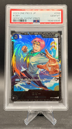 Koby OP02-098 Official Event Prize PSA 10 Gem Mint One Piece Japanese 2023 - Image 1