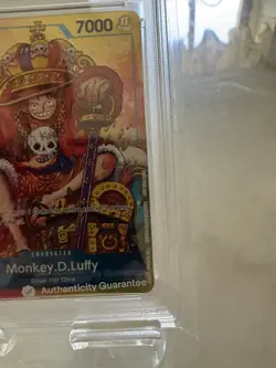 2024 One Piece EN Convention Exclusive Foil #043 Monkey D. Luffy PSA 10 GEM MINT - Image 3