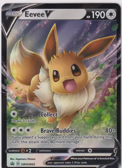 Eevee V SWSH065 SWSH: Sword & Shield Promo Cards Holo - Image 1