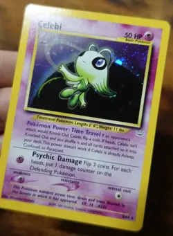 Celebi 3/64 Double Holo Neo Revelation Set Variant Error Pokemon Card VLP - Image 4