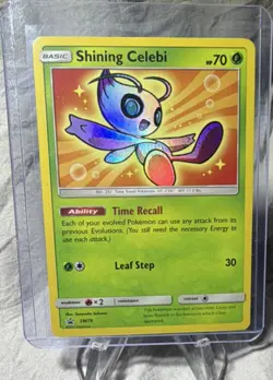 Pokemon Shining Celebi Holo Promo 70HP SM79 SM Set English 2017 Card - Image 1