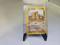 Dugtrio Base Set 19/102 Uncommon Pokemon Card Unlimited LP Rare W/Crease #N43 - Image 1
