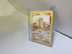 Dugtrio Base Set 19/102 Uncommon Pokemon Card Unlimited LP Rare W/Crease #N43 - Image 4