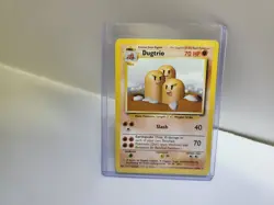 Dugtrio Base Set 19/102 Uncommon Pokemon Card Unlimited LP Rare W/Crease #N43 - Image 5