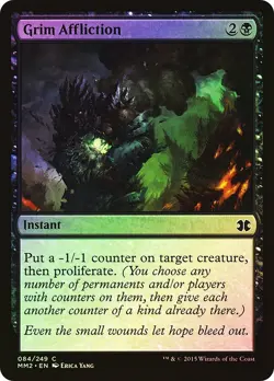 LP Foil Grim Affliction, MTG, Modern Masters 2015, Magic the Gathering, 84 *C - Image 1