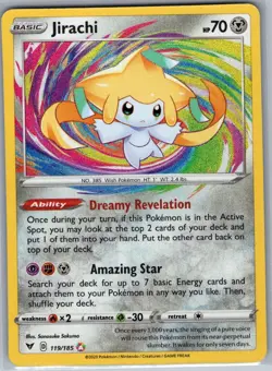 Jirachi 119/185 SWSH04: Vivid Voltage - Pokemon Card - NM - Image 1