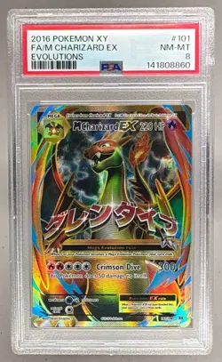 2016 Pokemon XY Evolutions 101 M Charizard EX PSA 8 141808860 - Image 1