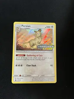 Persian SM182 MINT/EXC Stamped Pokemon Prerelease Holo Unbroken Bonds - Image 1