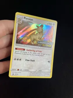 Persian SM182 MINT/EXC Stamped Pokemon Prerelease Holo Unbroken Bonds - Image 2
