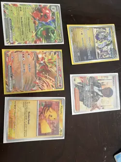 Pokemon Scovillain ex, Gouging Fire ex, Miraidon, Pikachu, Salvatore Card Lot 10 - Image 1