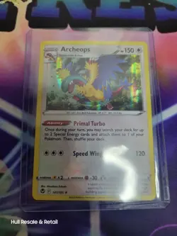Pokemon TCG Card Archeops Silver Tempest 147/195 Holo Rare Near Mint NM - Image 3