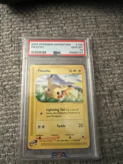 2002 POKEMON EXPEDITION #124 PIKACHU PSA 10 - Image 1