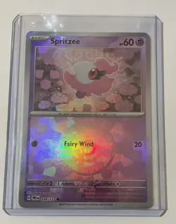 Pokemon TCG 038/131 Poke Ball Spritzee Prismatic Evolutions Reverse Holo Card - Image 1