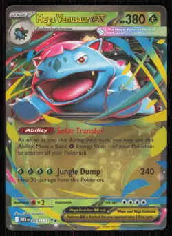 Mega Venusaur ex 003/132 Double Rare Mega Evolution Pokemon Holo Near Mint - Image 1