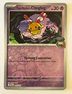 Team Rocket's Chingling 085/182 Common English DRI Destined Rivals Pokemon NM - Image 1