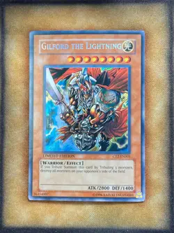 Yugioh Gilford the Lightning CT2-EN001 Secret Rare Limited Edition LP - Image 1