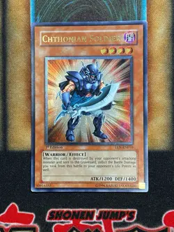 Yugioh Chthonian Soldier EEN-EN010 Ultimate Rare 1st Ed LP - Image 1