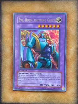 Yugioh Evil Hero Lightning Golem GLAS-EN039 Ultra Rare 1st Ed LP - Image 1