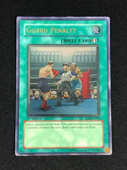 YUGIOH GUARD PENALTY EOJ-EN045 1ST ULTIMATE LIGHT PLAY - Image 1