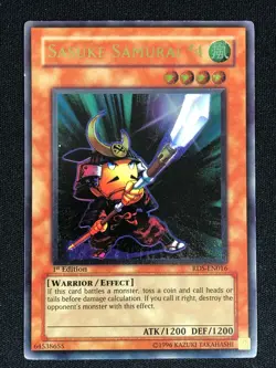 YUGIOH SASUKE SAMURAI #4 RDS-EN016 1ST ULTIMATE LIGHT PLAY - Image 1