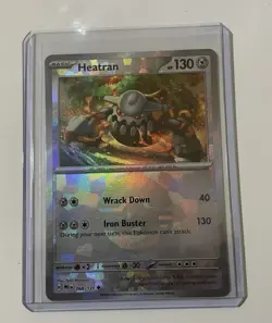 Pokemon TCG 068/131 Poke Ball Heatran Prismatic Evolutions Reverse Holo Card - Image 1