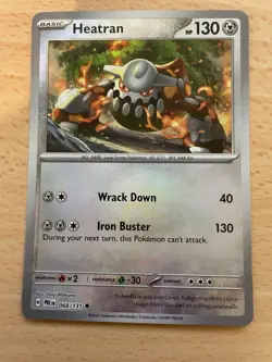 Pokemon TCG 068/131 Poke Ball Heatran Prismatic Evolutions Reverse Holo Card - Image 3