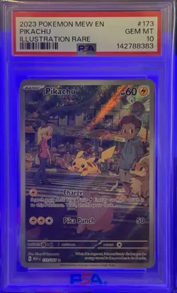 PSA 10 Pikachu 173/165 IR - Pokemon 151 Illustration Rare ENGLISH - Image 1