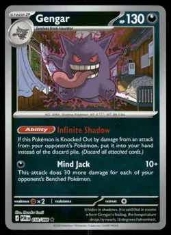 Gengar 050/088 Rare Perfect Order Pokemon Reverse Holo Near Mint - Image 1