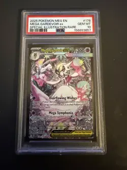 2025 Pokemon MEG EN Special Illustration Rare #178 Mega Gardevoir ex PSA 10 - Image 1