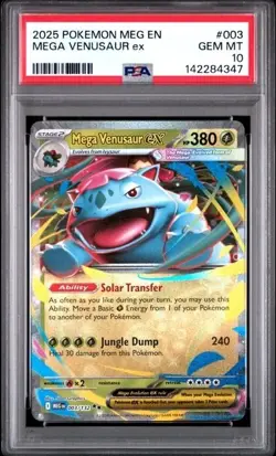 MEGA VENUSAUR EX #003 PSA 10 2025 POKEMON MEG EN-MEGA EVOLUTION - Image 3