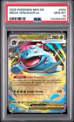 MEGA VENUSAUR EX #003 PSA 10 2025 POKEMON MEG EN-MEGA EVOLUTION - Image 5