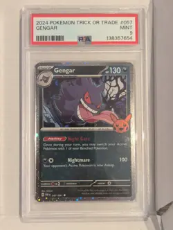 2024 Pokemon Trick or Trade Gengar 57/91 Cosmos Holo PSA 9 - Image 1
