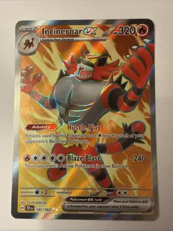Incineroar EX 187/162 Ultra Rare 2024 Pokemon Temporal Forces Full Art Card NM - Image 1