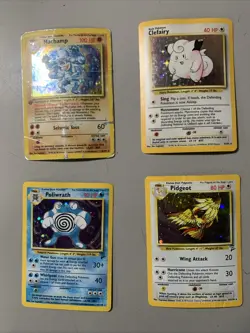 Pokemon TCG Vintage Base Set & Base Set 2 Holo Rare Lot of 4 Cards WOTC VTG HP - Image 1