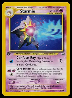 Pokemon Card - Starmie Neo Revelation 25/64 1st Edition Rare - Image 1