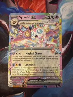 Pokemon TCG Surging Sparks Holo Double Rare Card #086/191 Sylveon EX - Image 1