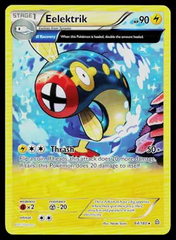 Pokemon Card Primal Clash Eelektrik 64/160 Rare - Image 1