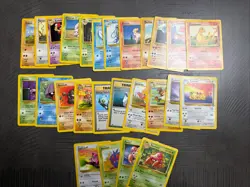 25 Vintage Pokemon Card Lot #1 MP/HP Condition Common & Uncommon (Read desc.) - Image 1